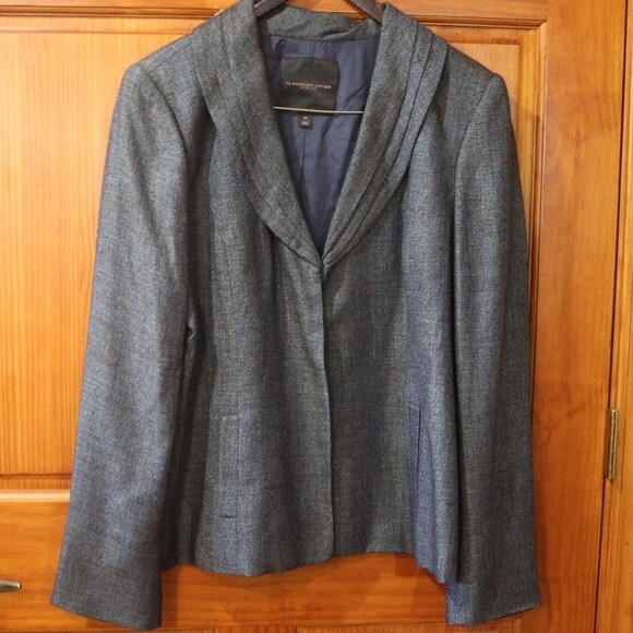 Classiques Entier Blue Wool Blend Blazer Jacket XL - Picture 2 of 16